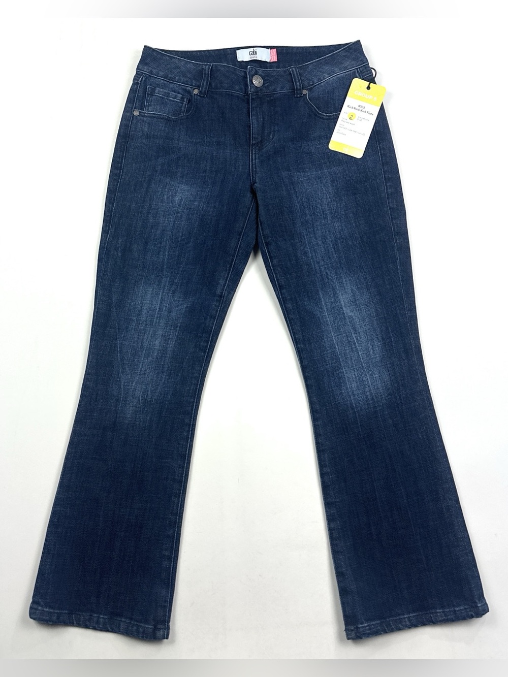 Cabi Kick Back Kick Flare Cropped Womens Size 2 28x26 Blue Jeans Stretch 6703
